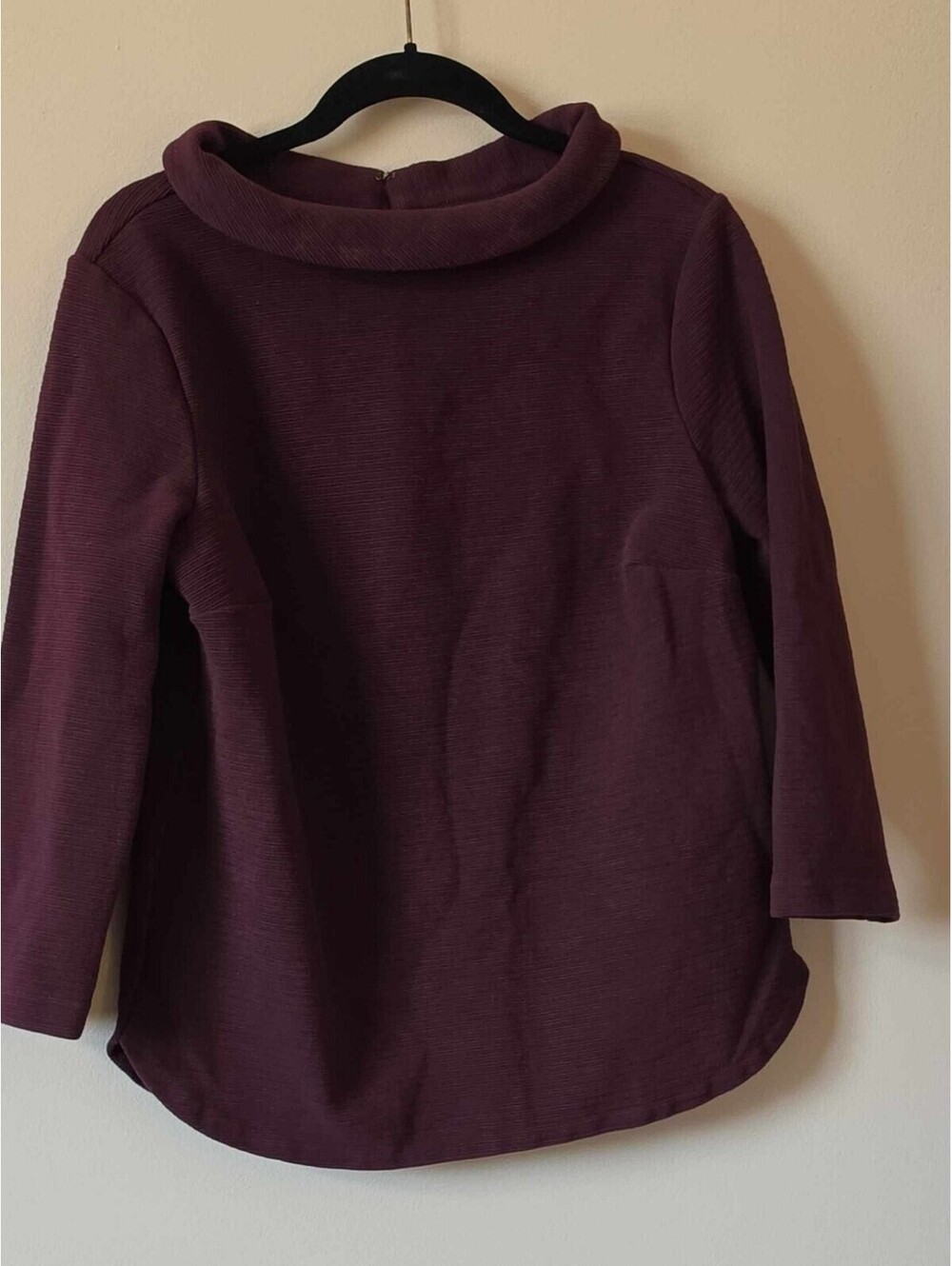 Talbots Purple fitted heavy shirt Sz M